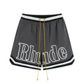 RHUDE Contrast Stripe Athletic Shorts - Charcoal Grey