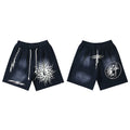 Hellstar Tribal Sun & Yin-Yang Black Shorts