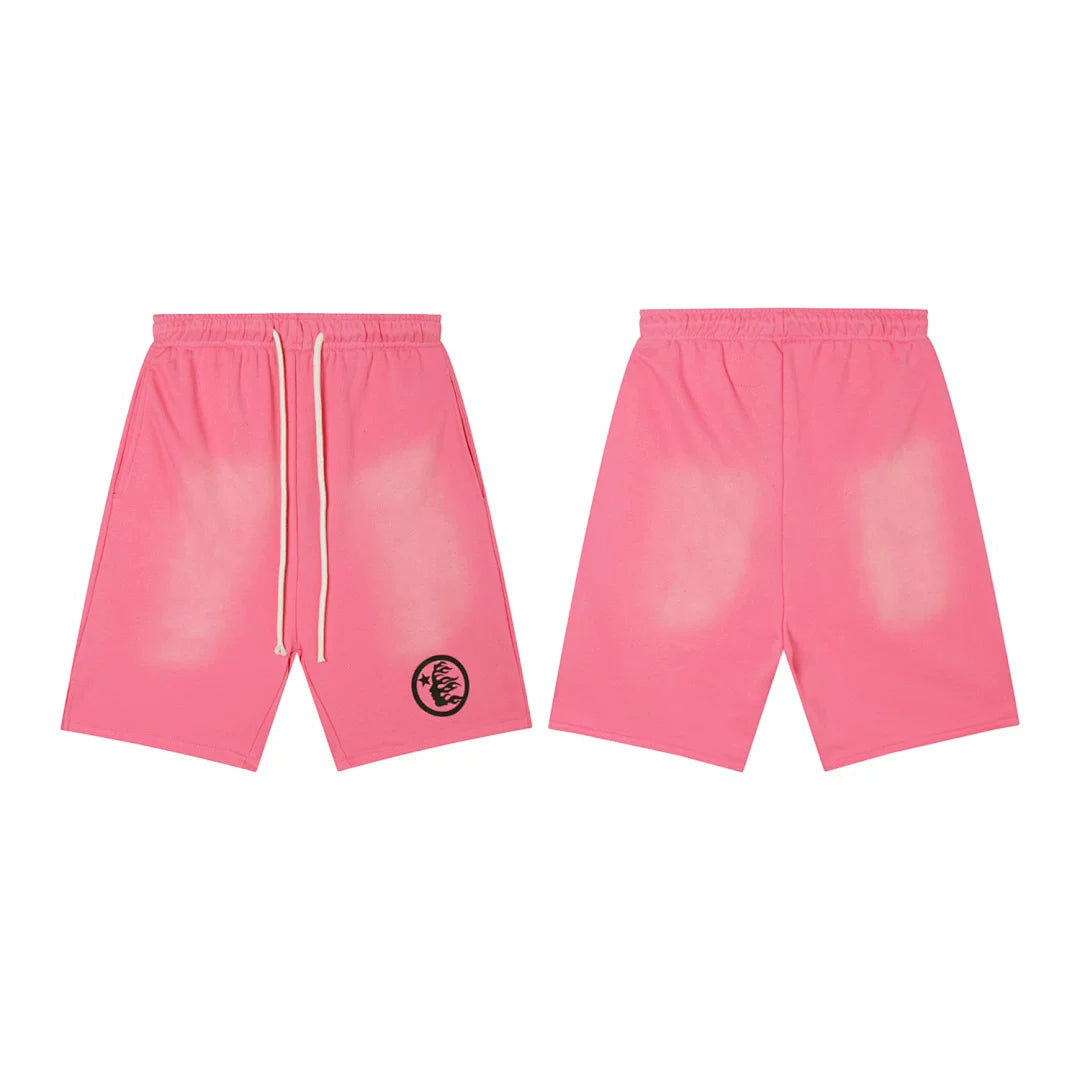 Hellstar Minimalist Star Logo Shorts pink