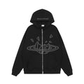 Broken Planet Market Shattered Planet Full-Zip Hoodie - Black