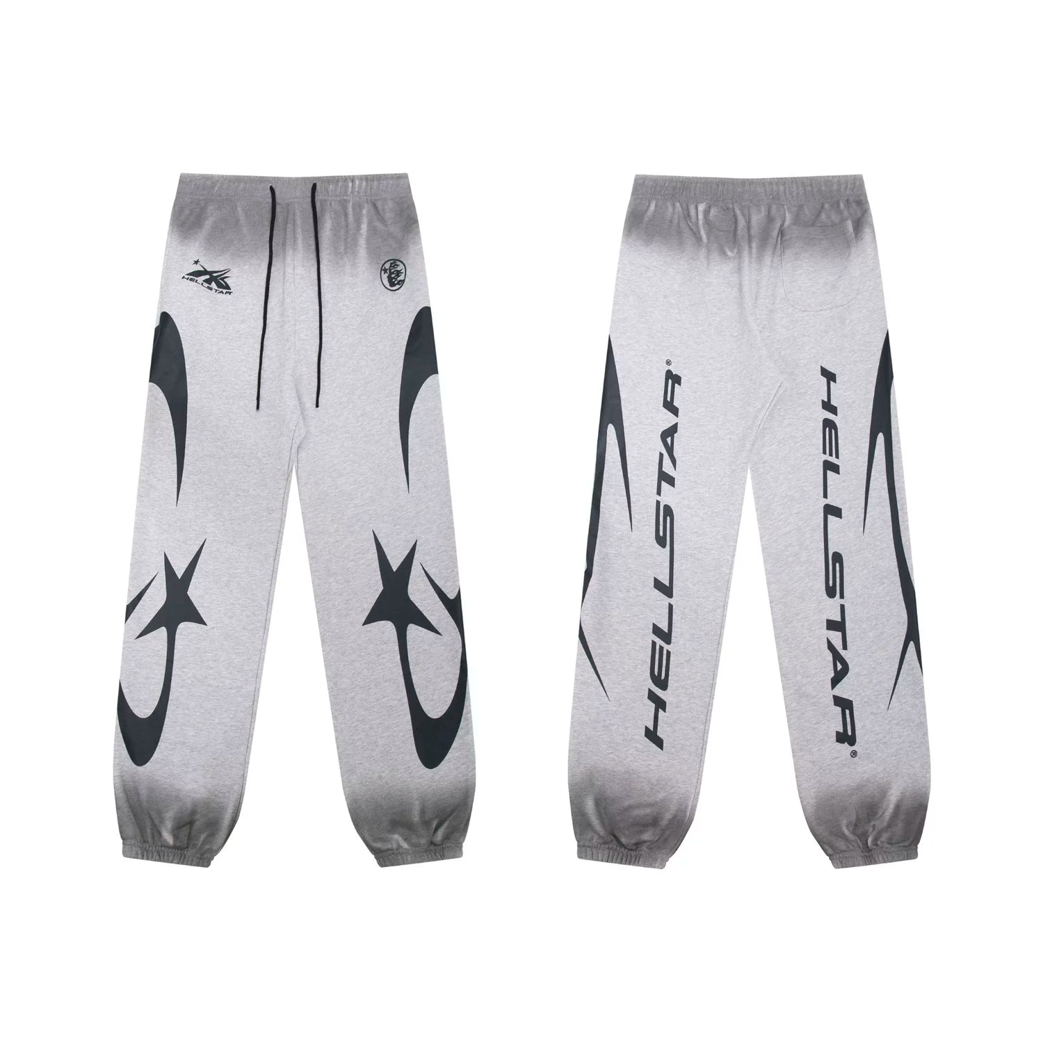 Hellstar Curved Horn & Star Grey Sweatpants
