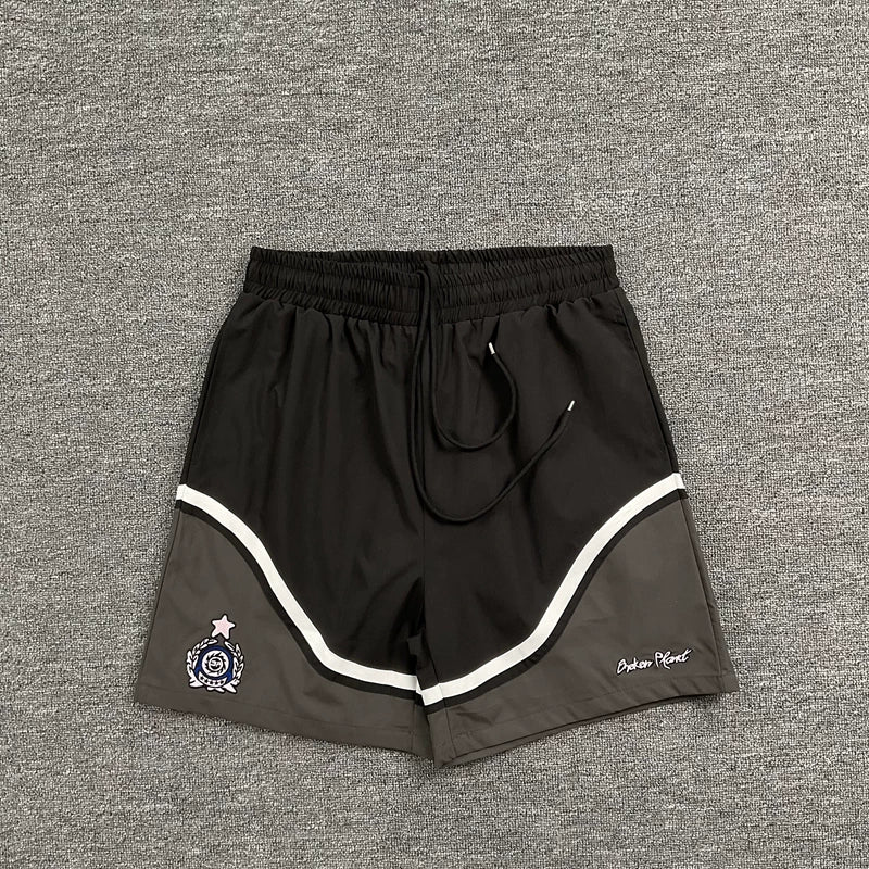 Broken Planet Market Basketball Shorts - Black / Dark Grey