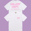 Gallery Dept. Hollywood Logo Short Sleeve T-Shirt - White/Pink
