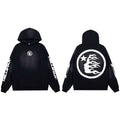 Hellstar Circular Flame Face Hoodie black