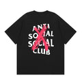 Anti Social Social Club Red X-Cross Logo T-Shirt - Black