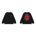 Anti Social Social Club Barbed Wire Red Logo Long Sleeve T-Shirt - Black