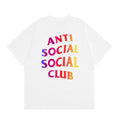 Anti Social Social Club Gradient Rainbow Logo T-Shirt - White