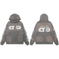Hellstar Capsule Logo Zip-Up Grey Hoodie