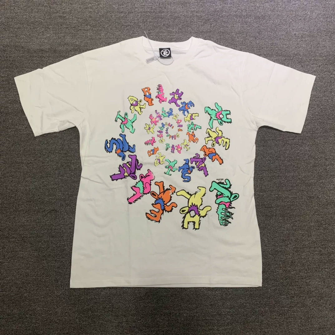 Hellstar Spiral Dancing Figures Graphic Tee - White