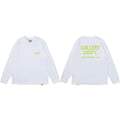 Gallery Dept. Hollywood Logo Long Sleeve T-Shirt - White/Neon Yellow