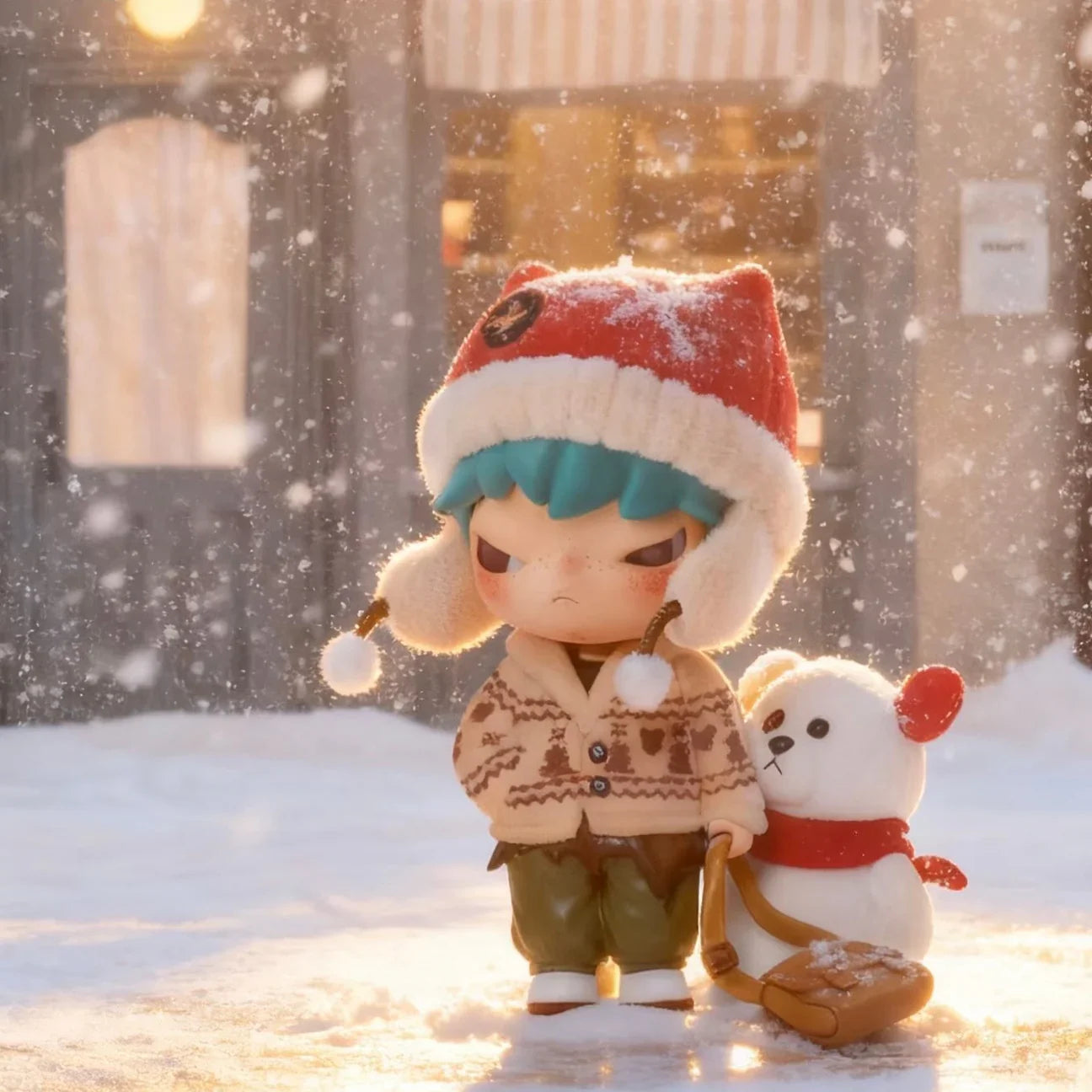 POP MART Hirono Before the Snow Melts Series Figure Hanging Card