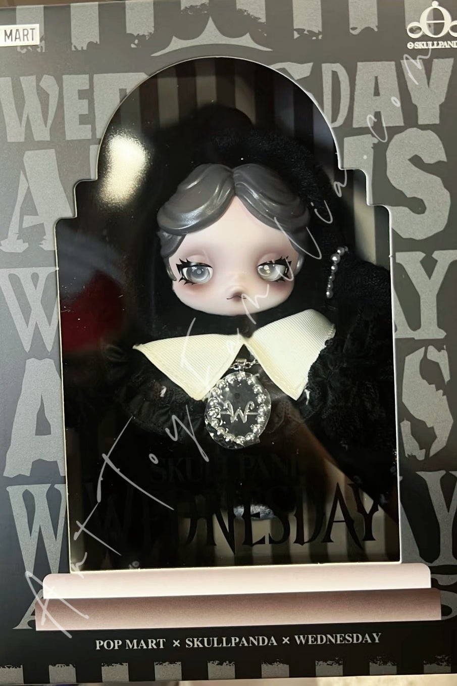 Skullpanda × Wednesday Plush(Classic Dress Version)