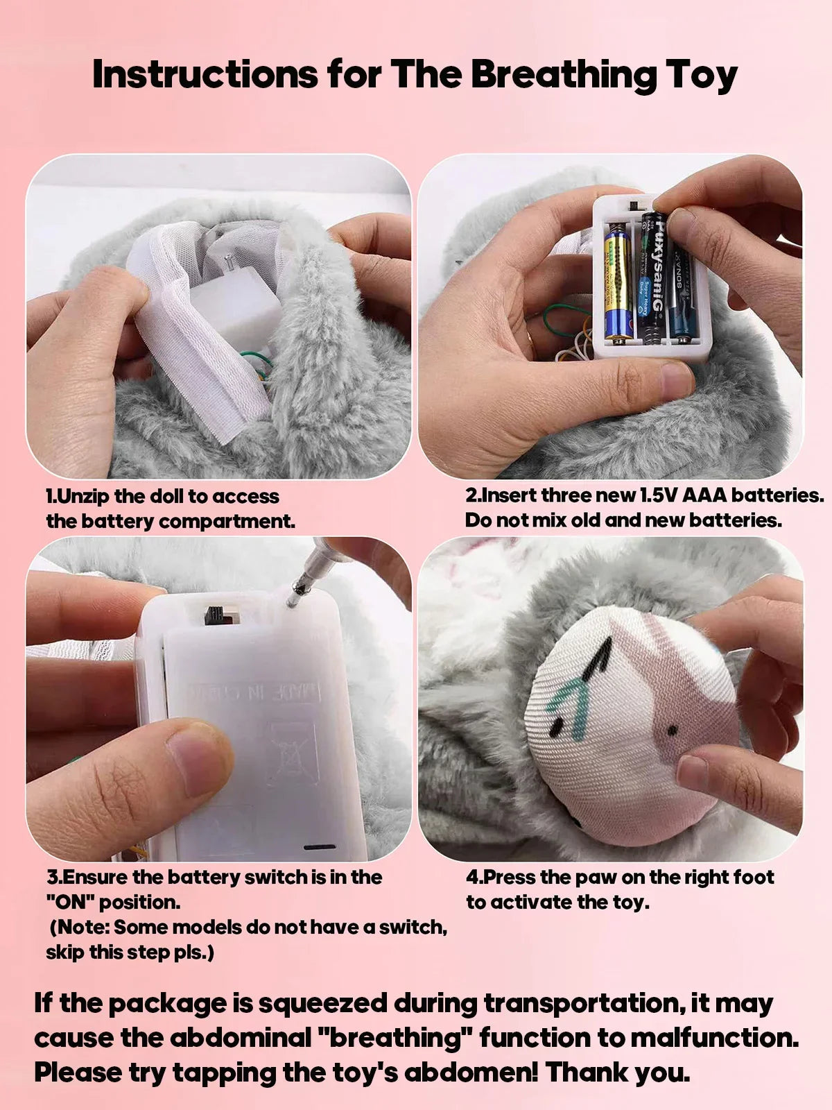 Elephant Breathing Musical Plush Toy