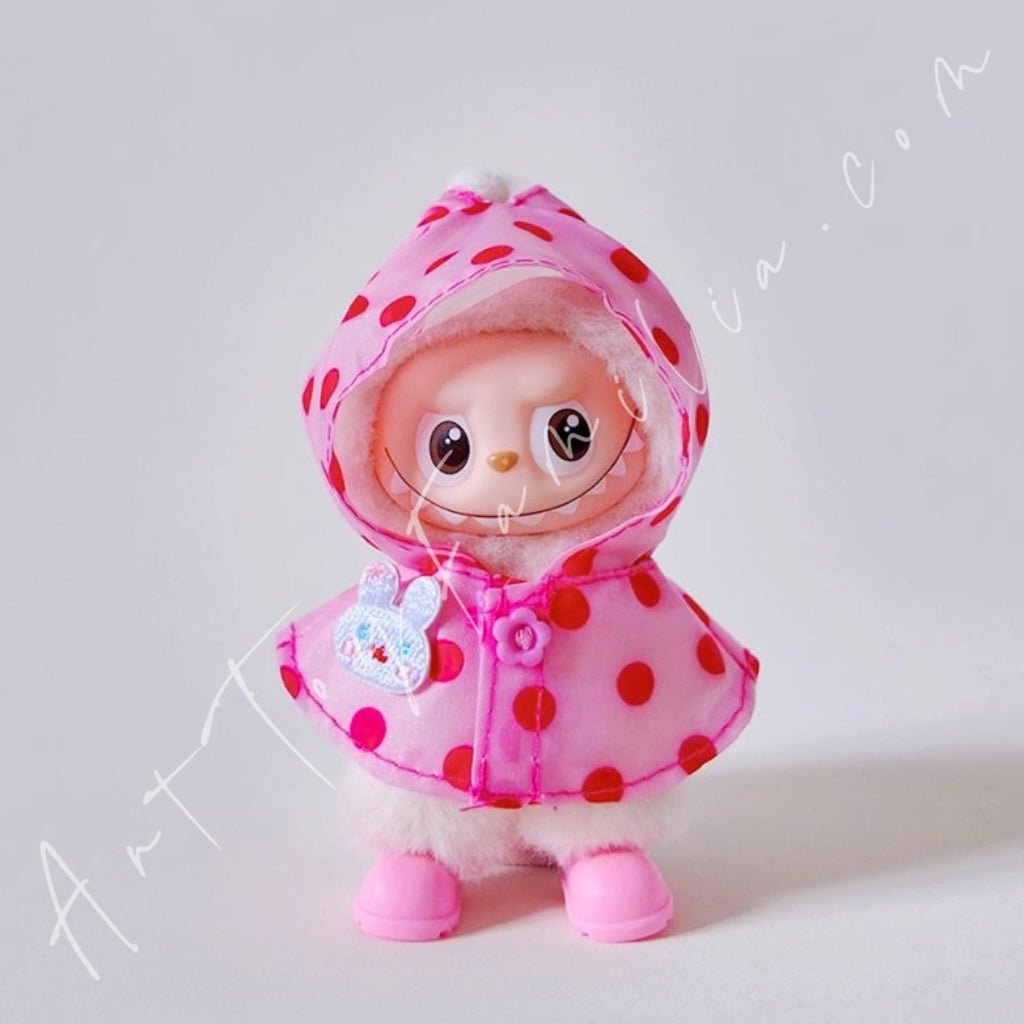 Doll Cloth Mini Colorful Animal Raincoat Set For Labubu - 122